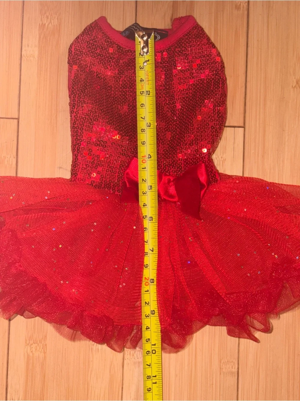 PAWPATU Red Chiffon Sparkle Sequin Tutu Dress!